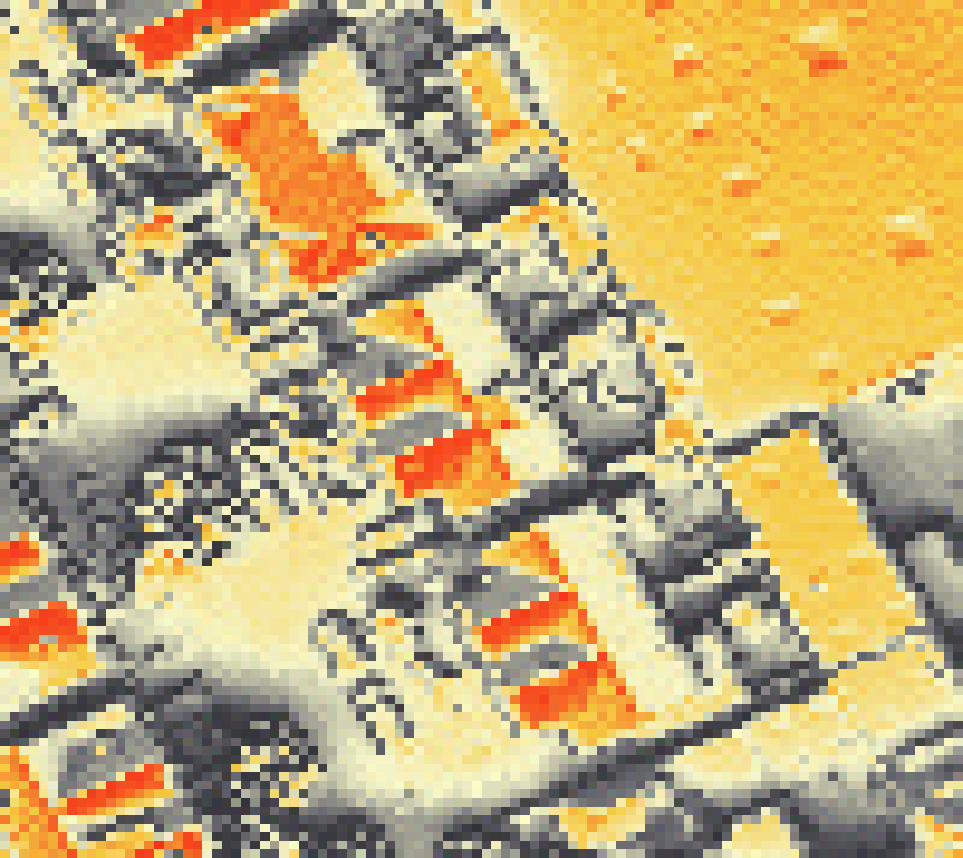 PV-irradiatie op daksegment met intensiteitsverdeling van zonlicht