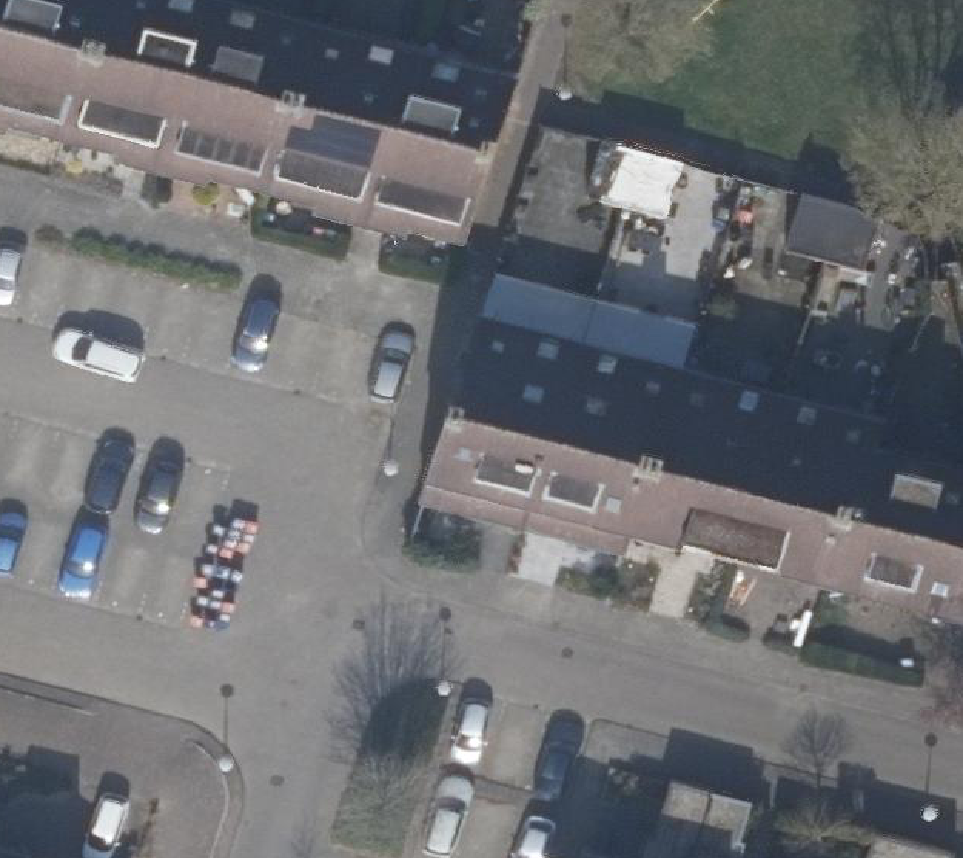 True ortho Luchtfoto op daksegment