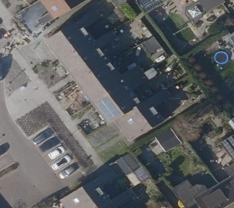 True ortho Luchtfoto op daksegment