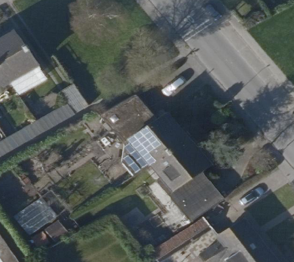 True ortho Luchtfoto op daksegment
