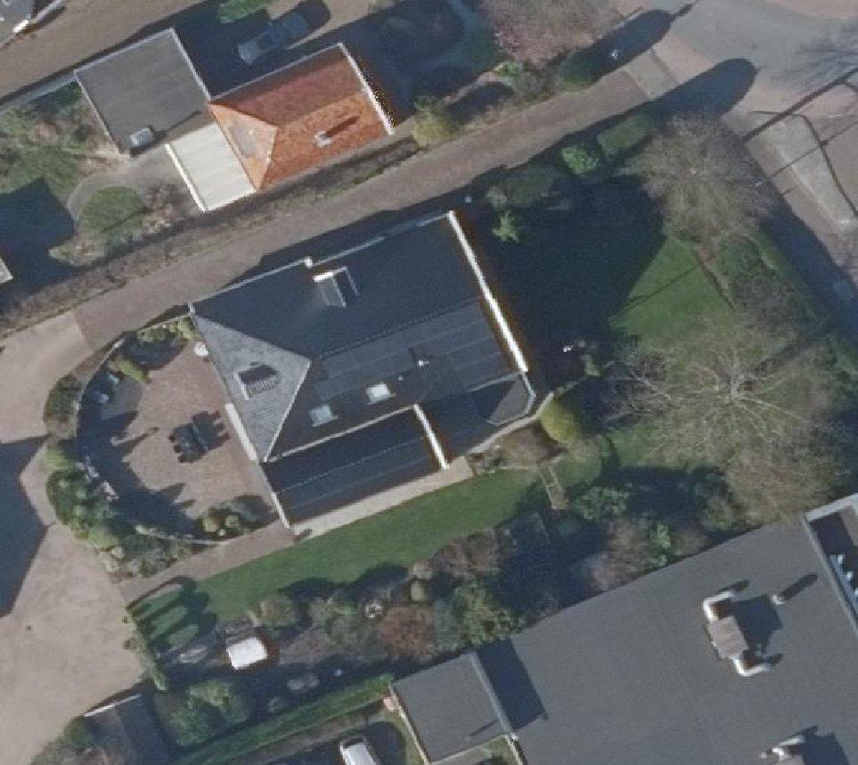 True ortho Luchtfoto op daksegment