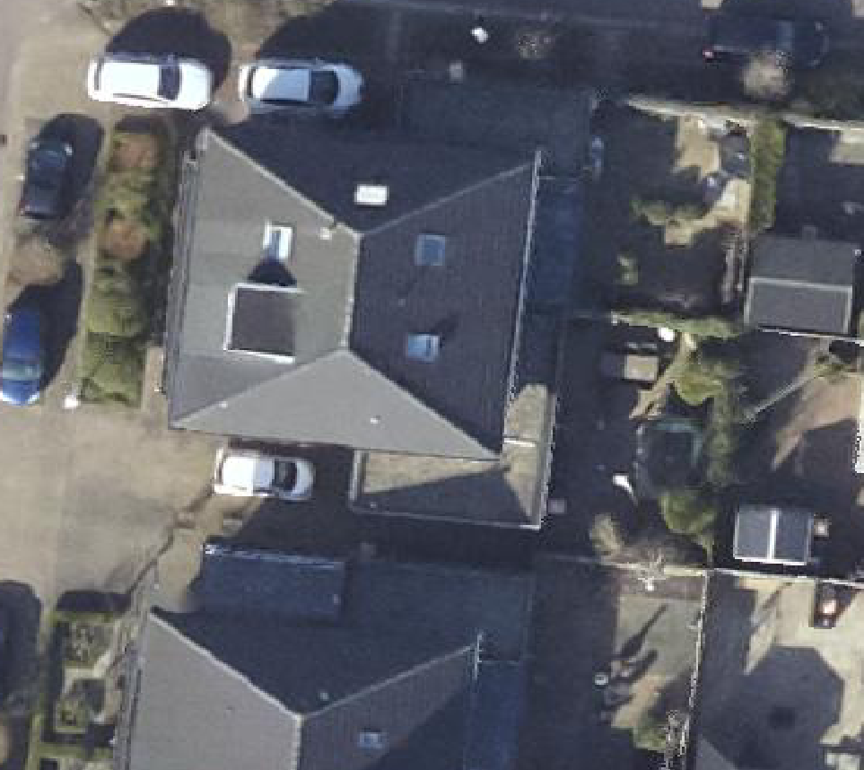 True ortho luchtfoto van Wieringerwerf met zicht op woning
