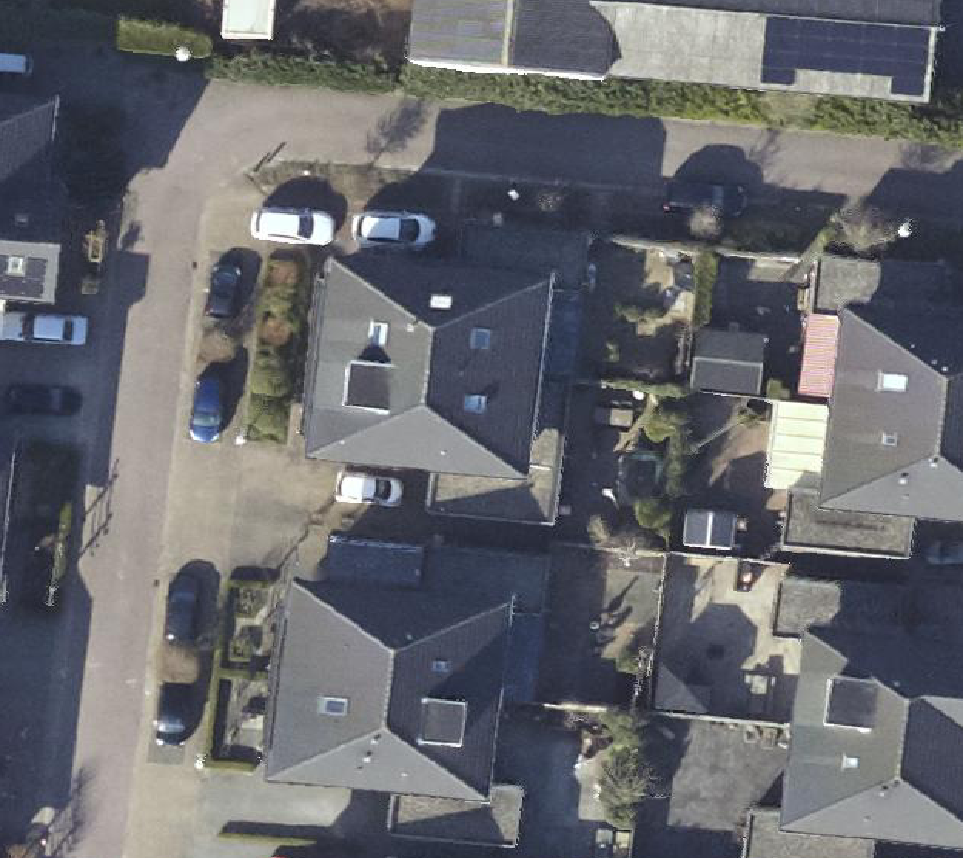 True ortho Luchtfoto op daksegment