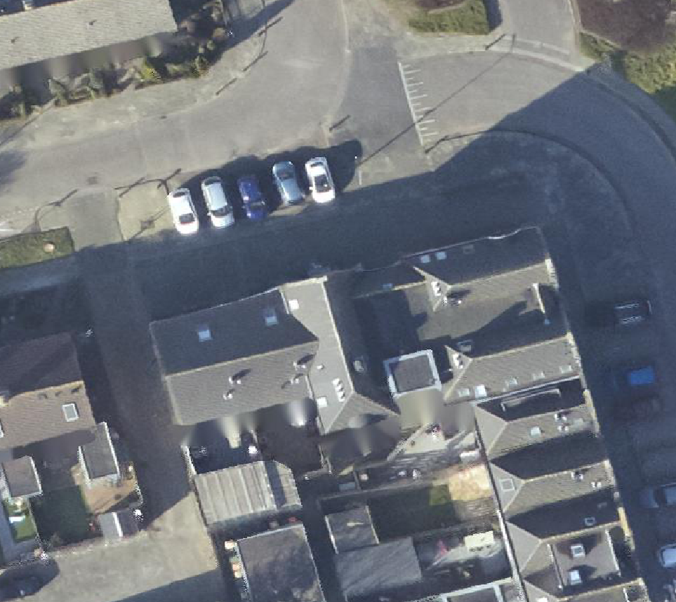 True ortho Luchtfoto op daksegment