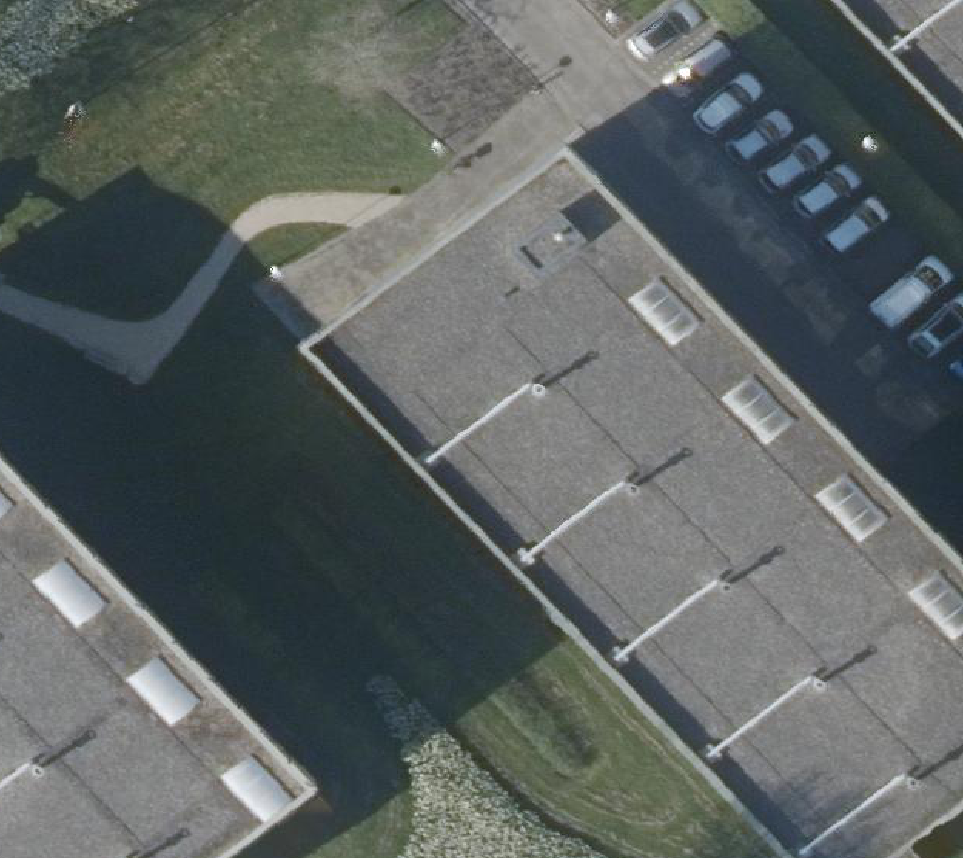 True ortho Luchtfoto op daksegment