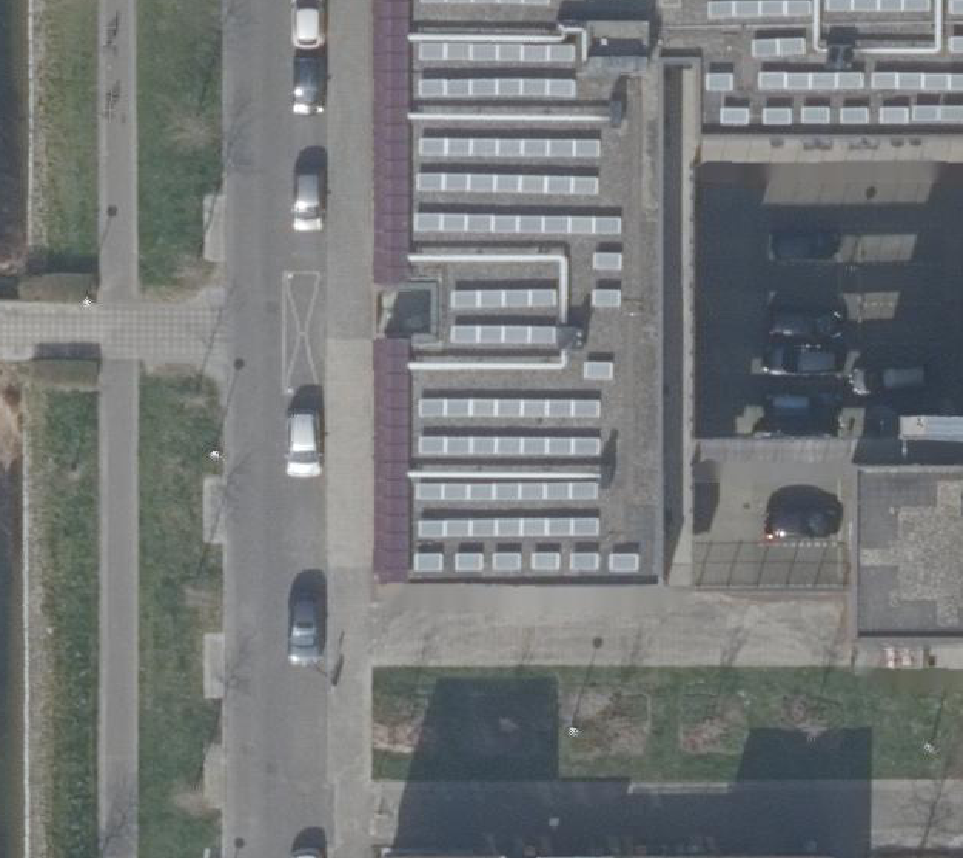 True ortho Luchtfoto op daksegment