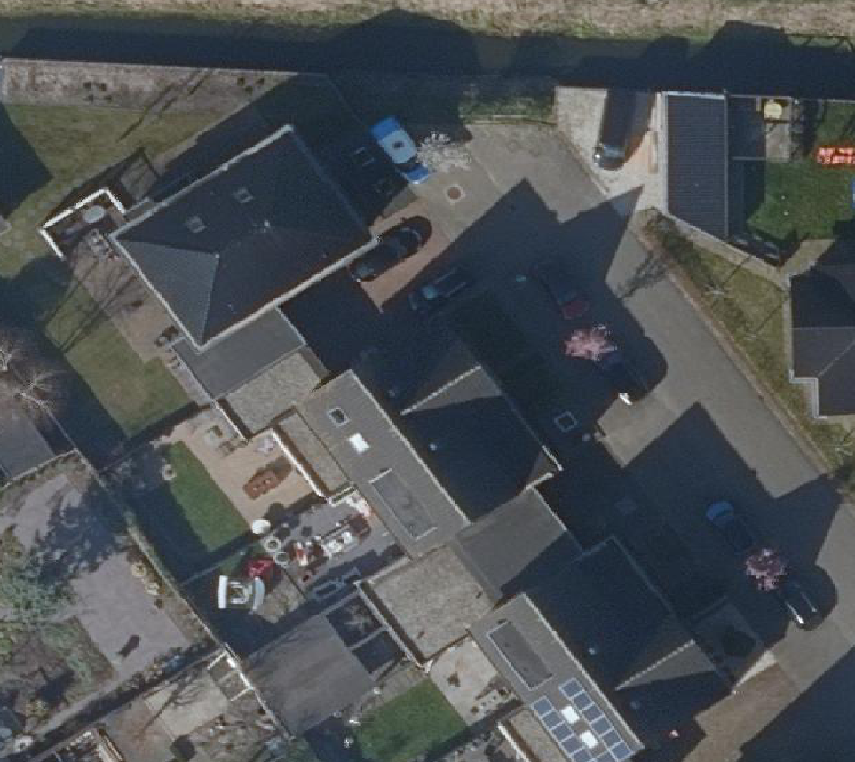 True ortho Luchtfoto op daksegment