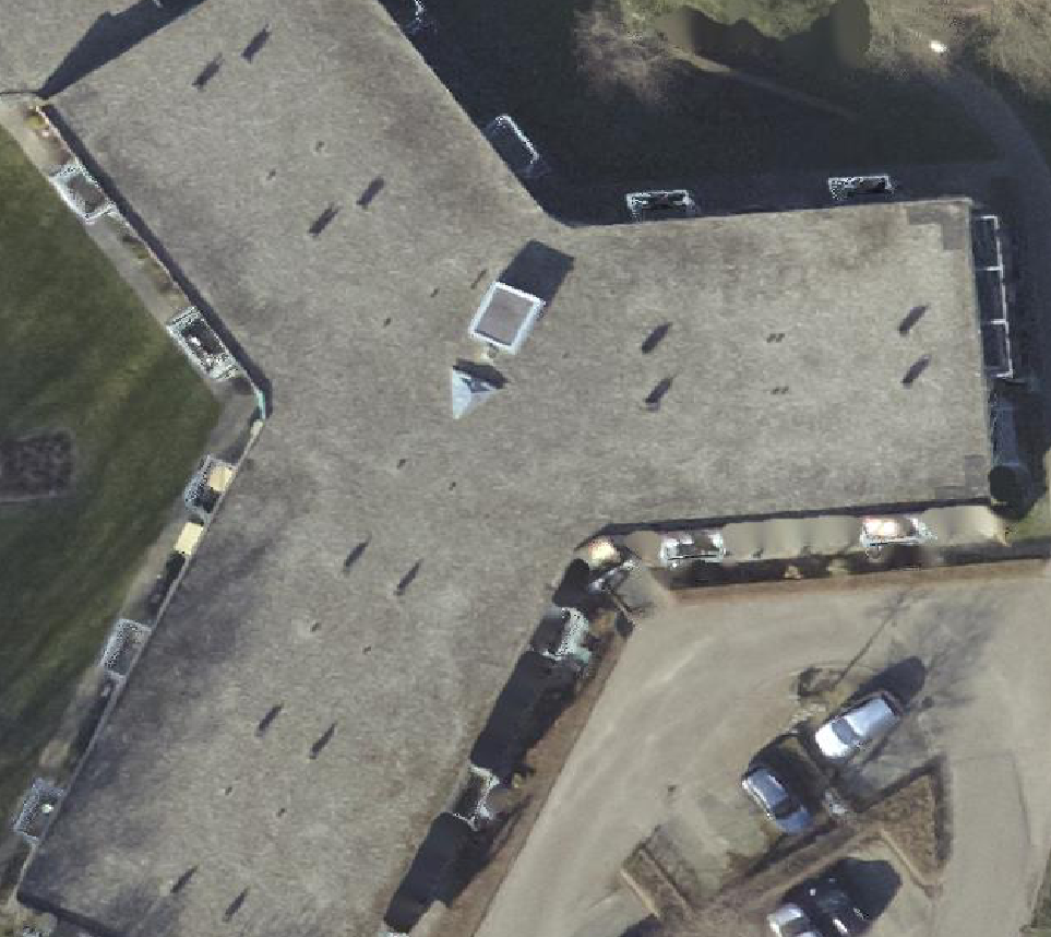 True ortho Luchtfoto op daksegment