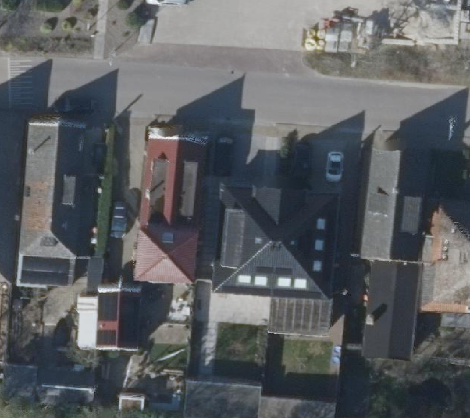 True ortho Luchtfoto op daksegment