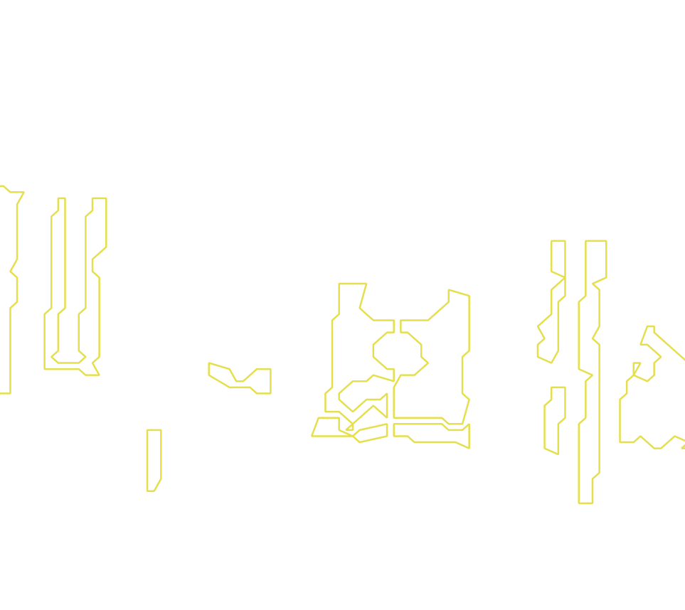 Daksegment met contourlijnen en structuurweergave