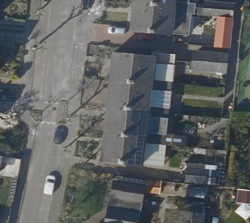 True ortho Luchtfoto op daksegment