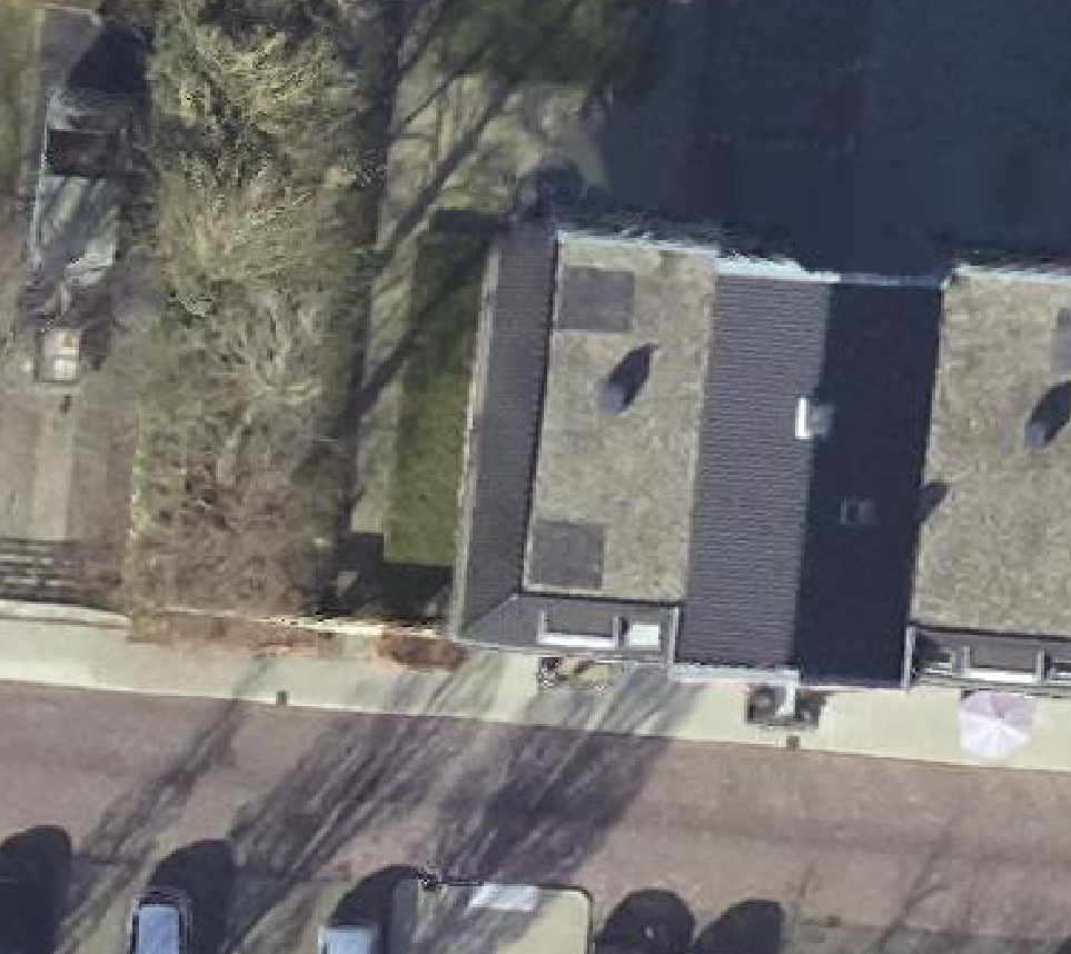 True ortho luchtfoto van Wieringerwerf met zicht op woning