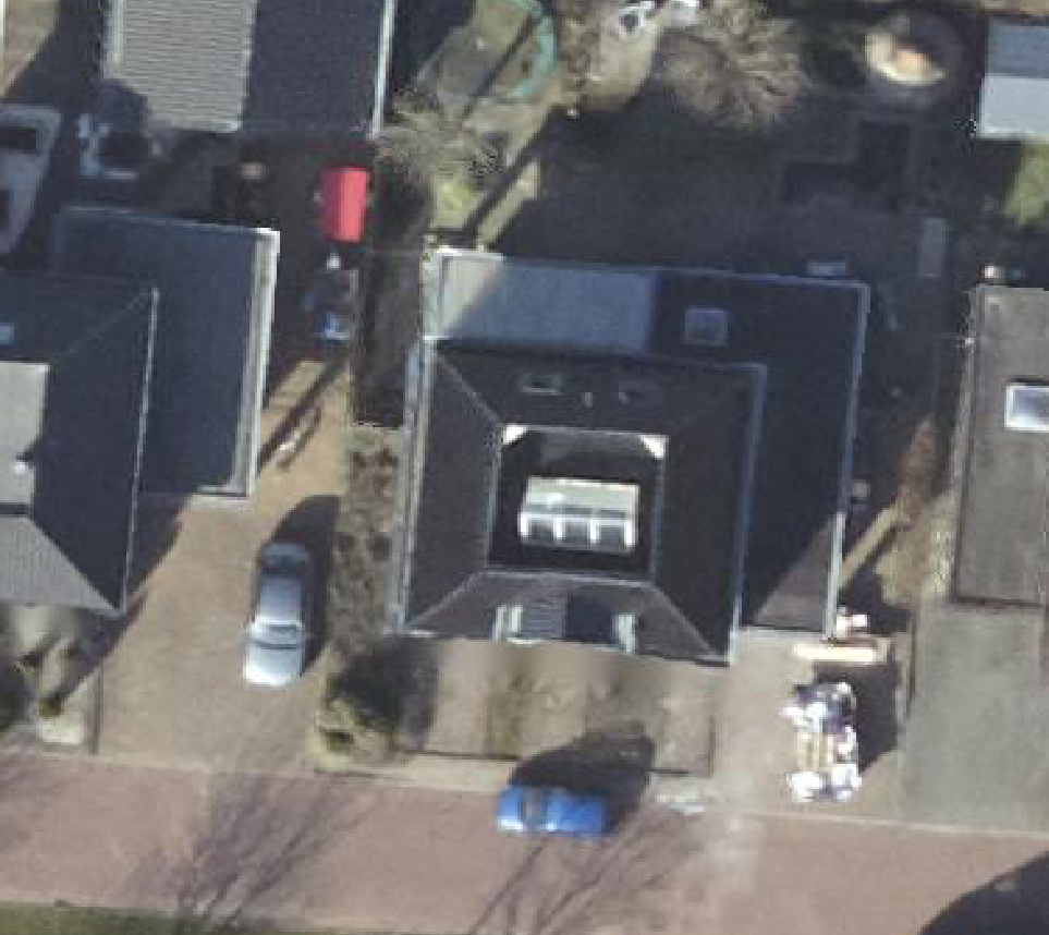 True ortho luchtfoto van Slootdorp met zicht op woning