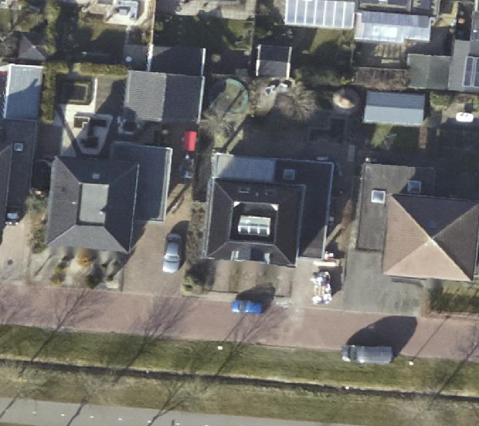 True ortho Luchtfoto op daksegment