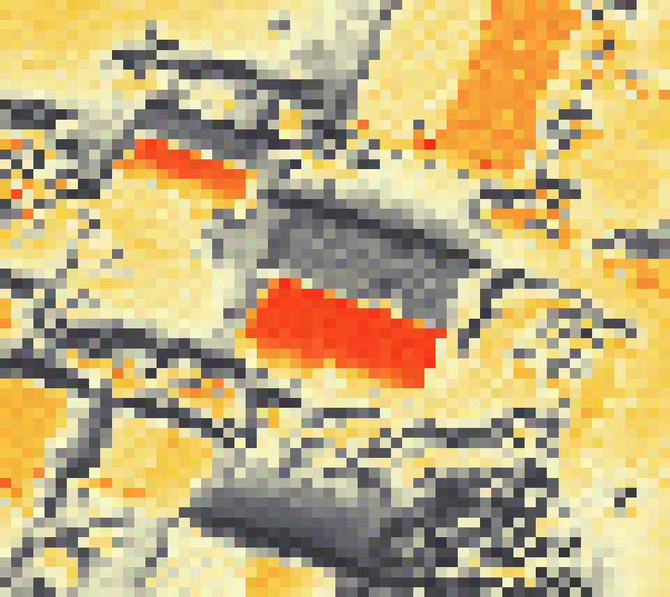 PV-irradiatie op daksegment ingezoomd met intensiteitsverdeling van zonlicht