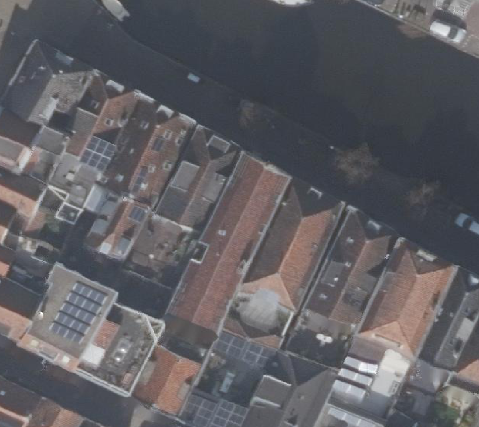 True ortho Luchtfoto op daksegment