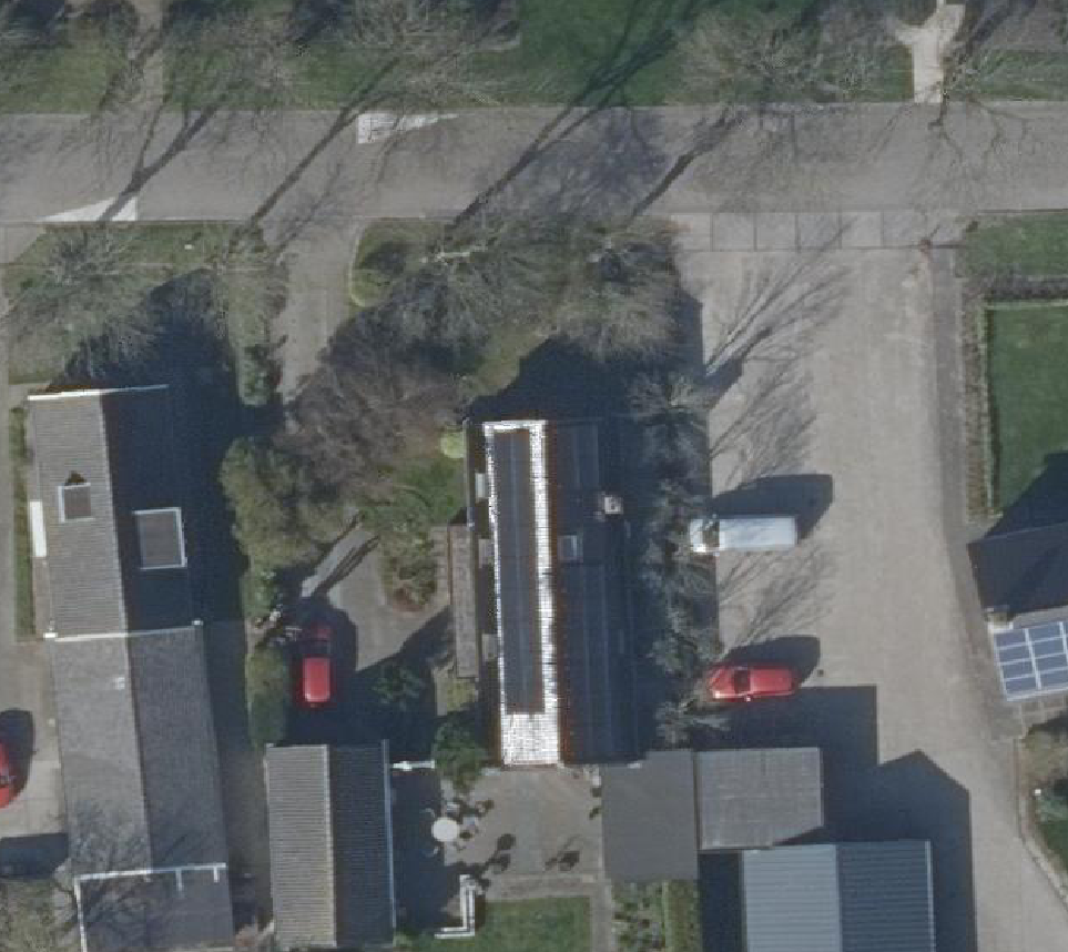 True ortho Luchtfoto op daksegment