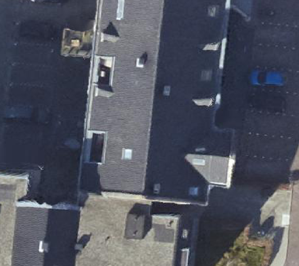 True ortho luchtfoto van Wieringerwerf met zicht op woning