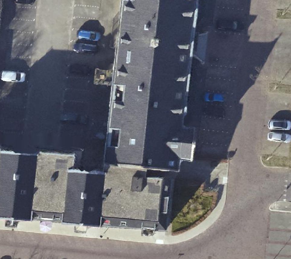True ortho Luchtfoto op daksegment