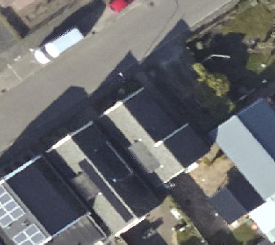 True ortho luchtfoto van 'T Zand met zicht op woning