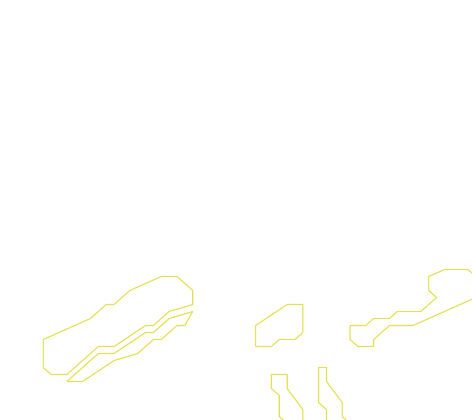 Daksegment ingezoomd met contourlijnen en structuurweergave