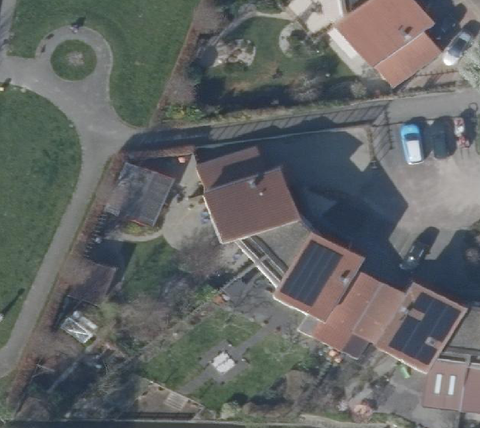 True ortho Luchtfoto op daksegment