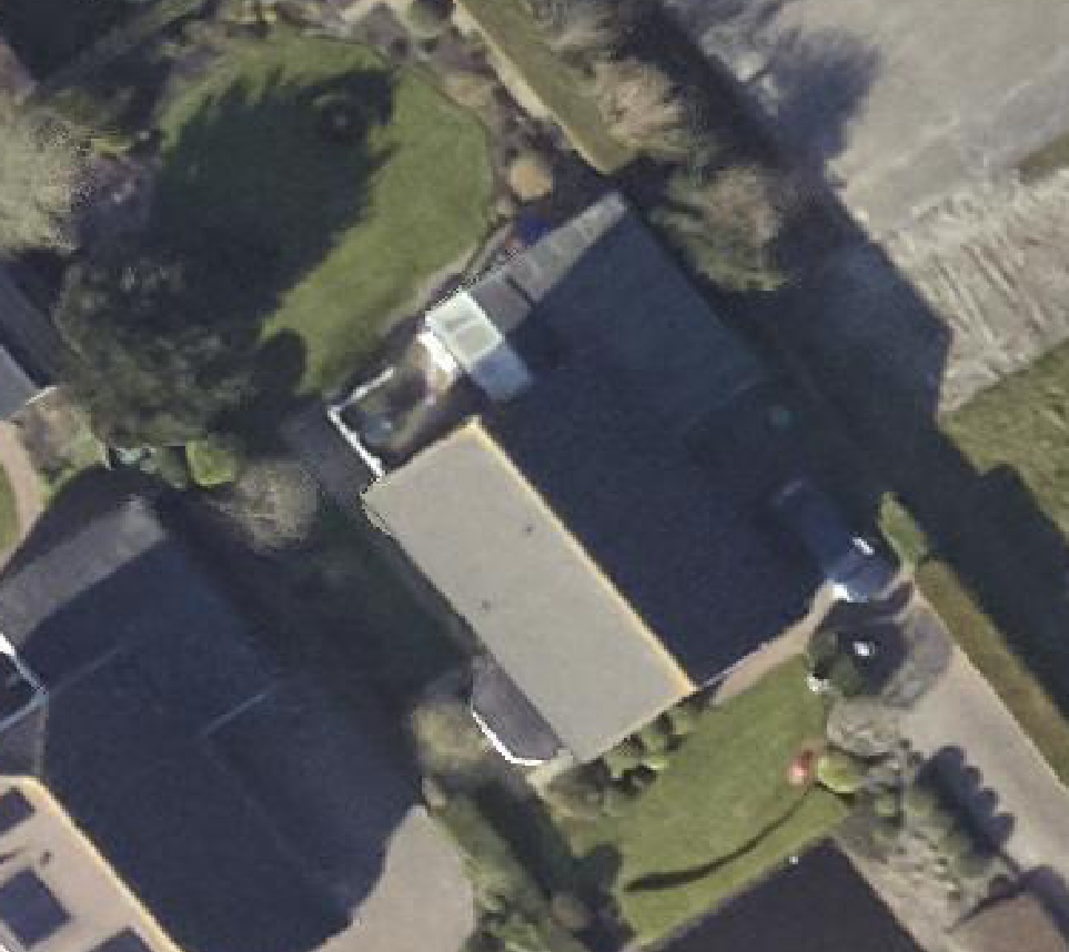 True ortho luchtfoto van 'T Zand met zicht op woning