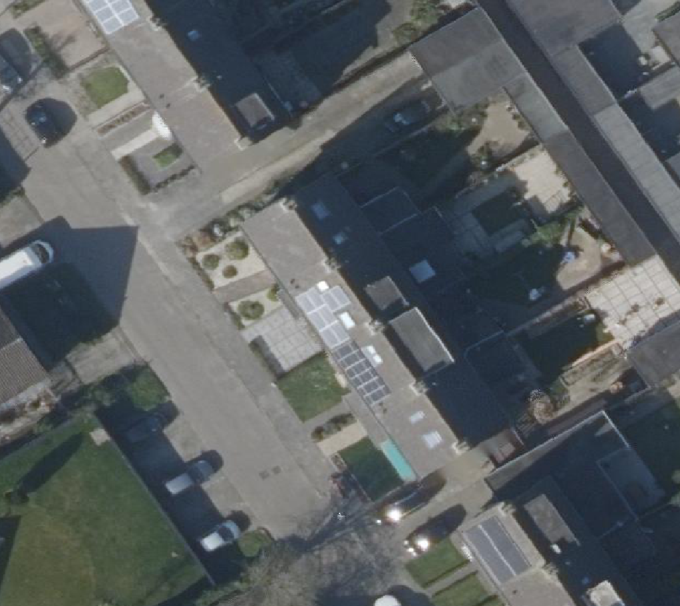 True ortho Luchtfoto op daksegment